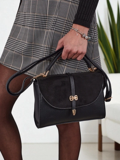 Damenhandtasche aus Öko-Leder Sofia Schwarz