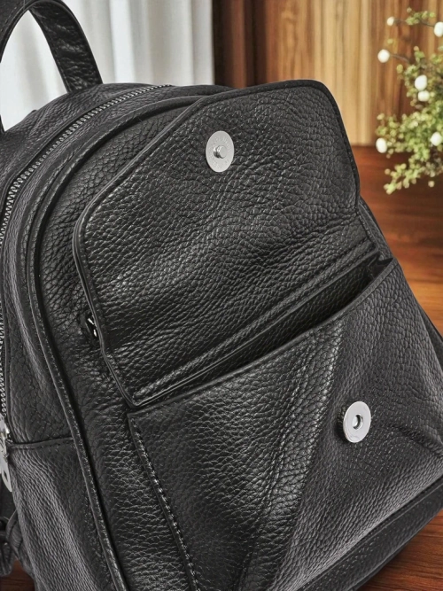 Plecak damski Astrea Królewska Moda зі шкіри екологічної чорно-білий