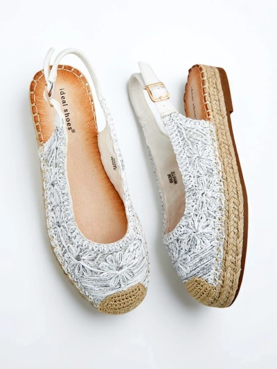Royalfashion Damen-Espadrilles mit dekorativer Stickerei
