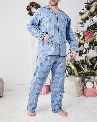Royalfashion Herren-Pyjama mit Druck