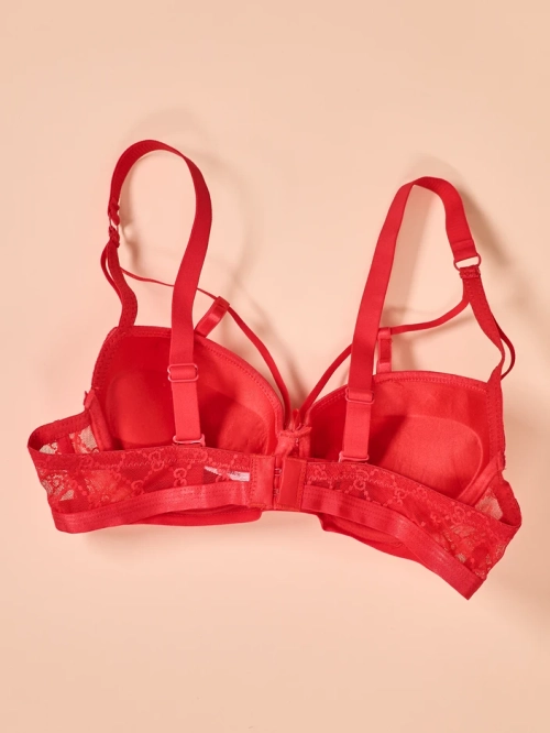 Royalfashion Жіночий бюстгальтер, прикрашений мереживом і бретелями