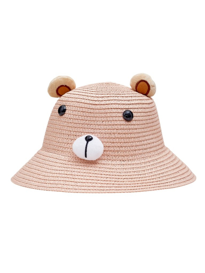 Royalfashion Kinder Strohhut Bär