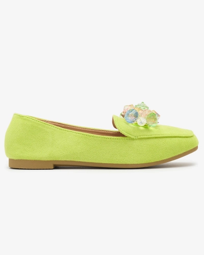 Grüne Öko-Wildleder-Mokassins für Damen Gepossa- Footwear