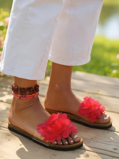 Royalfashion Жіночі шльопанці з квіточками Flora Soft