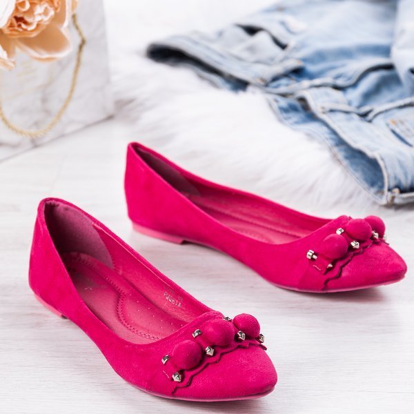 Fuchsia-Ballerinas mit Aya-Verzierungen - Schuhe 1