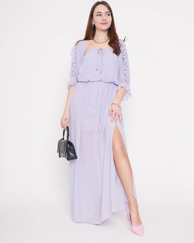 Lila spanisches Maxikleid für Damen - Kleidung