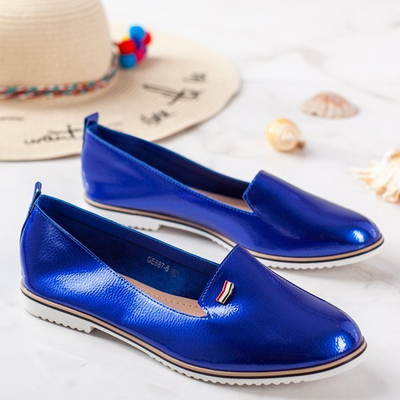 Blaue Kobalt-Slipper für Damen von Cyganeska - Schuhe 1