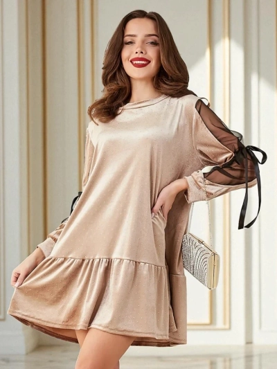 Royalfashion Damenvelourkleid