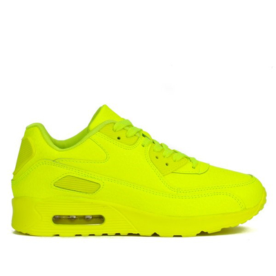 Sportowe obuwie w kolorze limonkowym - Obuwie