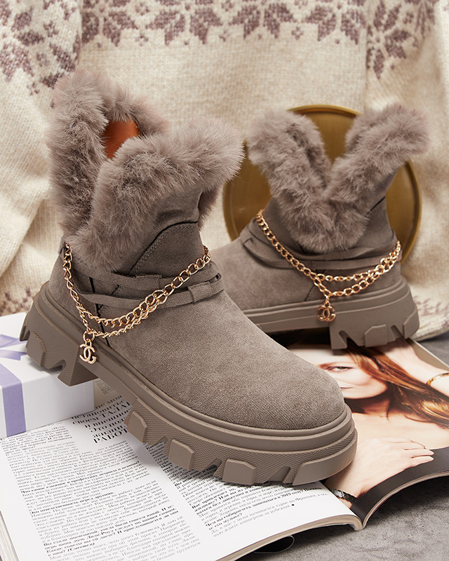 Footwear Braune Damenstiefel Chelsea Boots Damen Stiefel