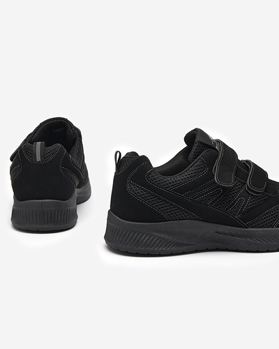 Schwarze Beniros-Schuhe mit Klettverschluss für Herren - Schuhe
