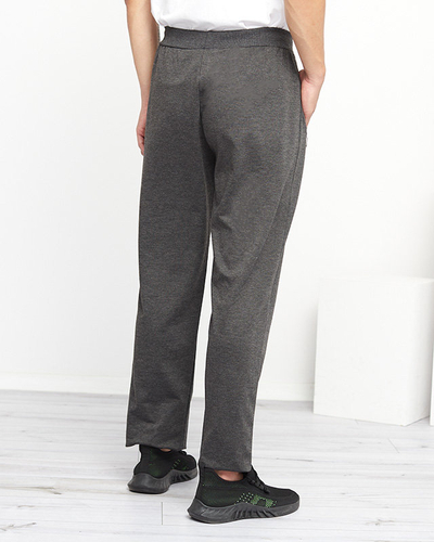 Класичні темно-сірі прямі чоловічі спортивні штани - Одяг