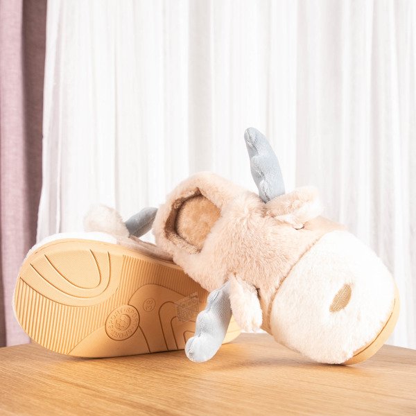 Beige Rentierpantoffeln Sweet Reindeer - Footwear