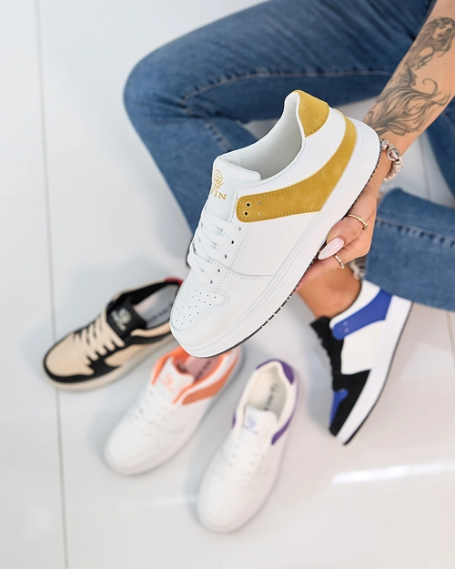 Жіночі спортивні туфлі Royalfashion Mustard білі Elevace