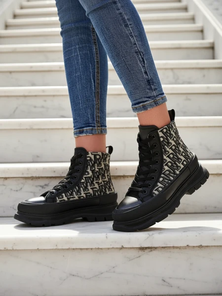 Royalfashion Damen Stiefeletten mit Druck Zoriof