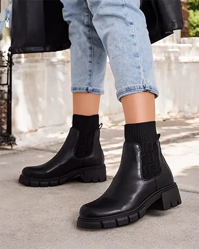 Royalfashion Damen Slip-On Knöchel Stiefel Domixo