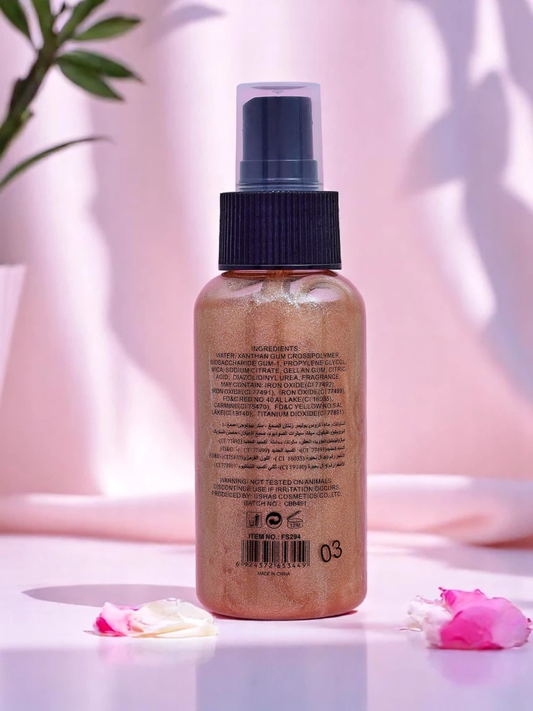 Illuminierendes Gesicht- und Körperspray mit Glitzer Glow Shimmer Spray MoonLight