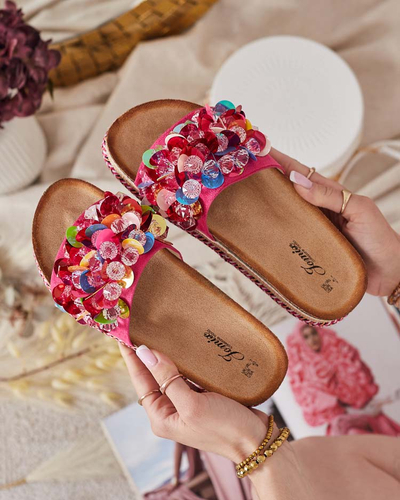 Royalfashion Damen Loassa Strass-Flip-Flops