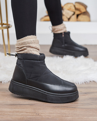 Royalfashion Damen Schneestiefel in schwarzer Farbe Fopinia