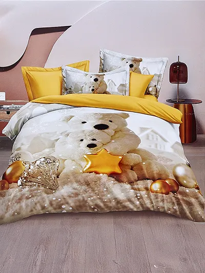 Royalfashion Weihnachtsbettwäsche 160x200 Set 3-TEILE