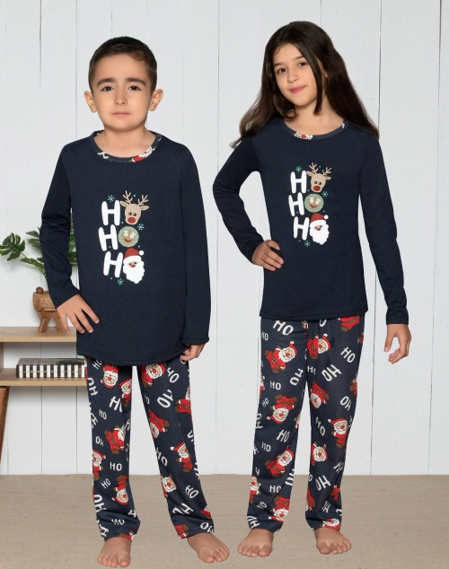 Royalfashion Різдвяні дитячі піжами з принтом