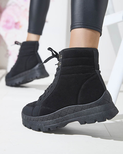 Isolierte Damen-Trapper-Stiefel in Schwarz Wosser- Footwear