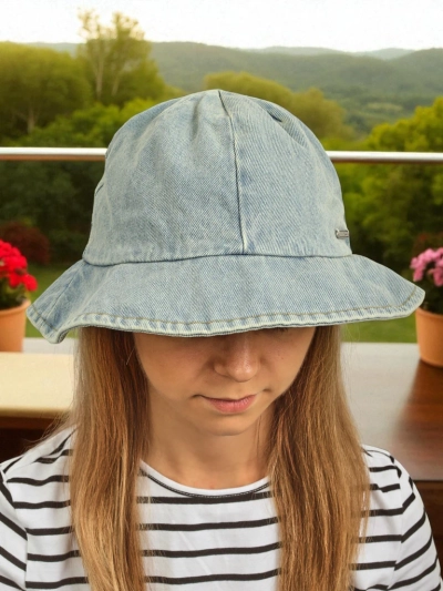 Damen Hut Demetra Denim Bucket Hat – leichter Polyester-Stil