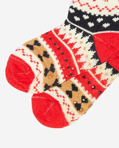 Bunte Damensocken mit Weihnachtsmuster - Unterwäsche
