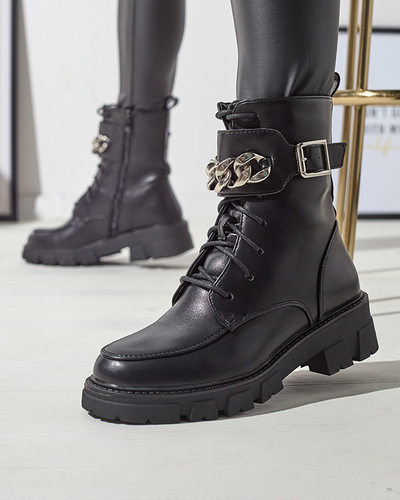 OUTLET Утеплені чорні жіночі черевики-баггі Effpi- Footwear