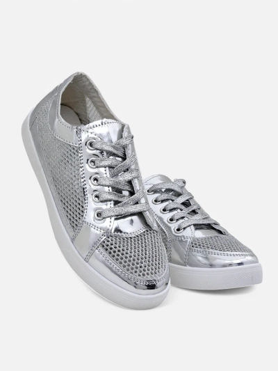 Royalfashion Lackierte Damen-Sneaker aus ökologischem Leder Azzuros