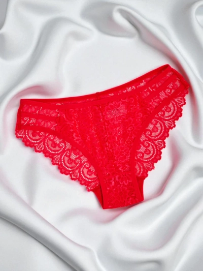 Damen-Slips mit Spitze und Bändchen