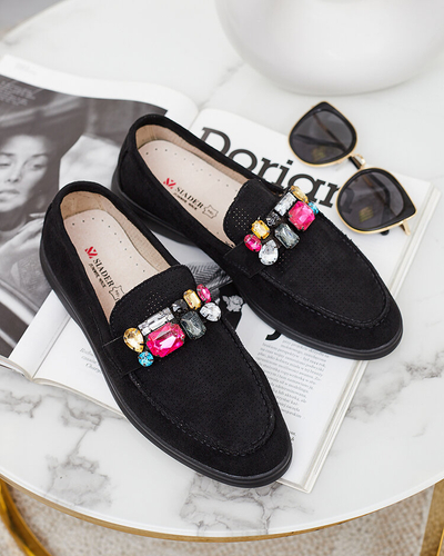 Royalfashion Damen durchbrochene Mokassins Mettele