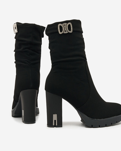 Royalfashion Чорні матові жіночі черевики на шпильці