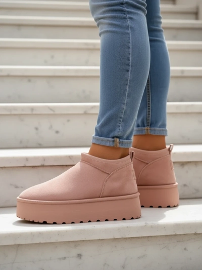 Royalfashion Damen Kurzstiefel a'la Schneestiefel Ozozi