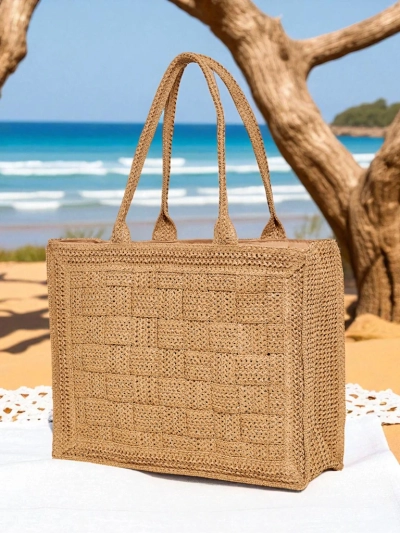 Royalfashion Große Strohtasche für Damen Ariadne Raffia
