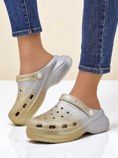 Royalfashion Damen Gummisandalen für den Sommer mit Ausschnitten Dellosa