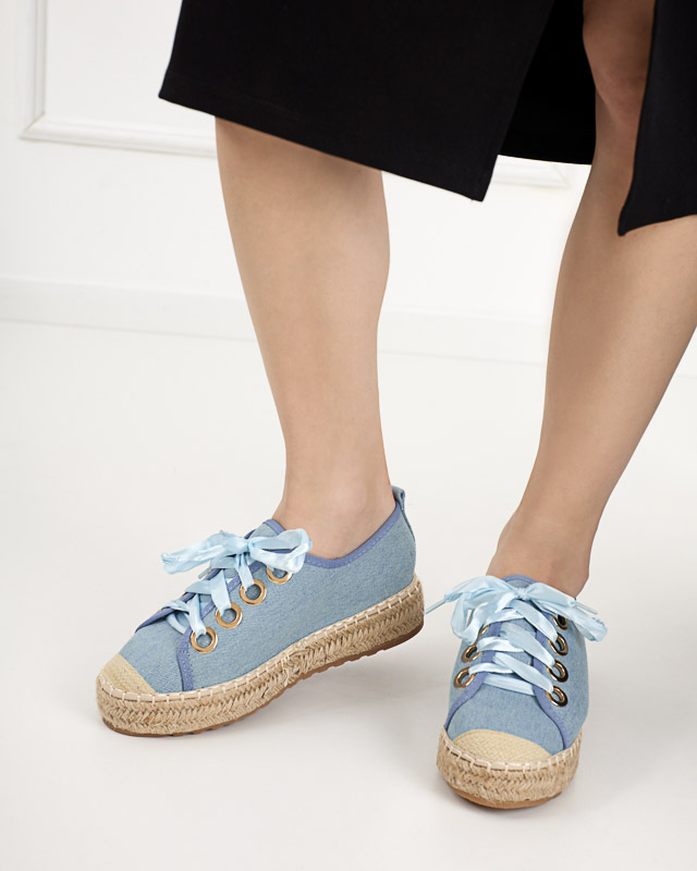 Naoko blaue Damen Turnschuhe a'la espadrilles - Schuhe