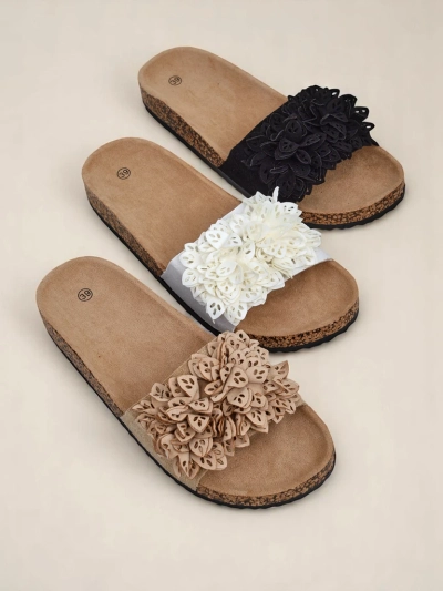 Royalfashion Damenslides mit floralen Akzenten Occes
