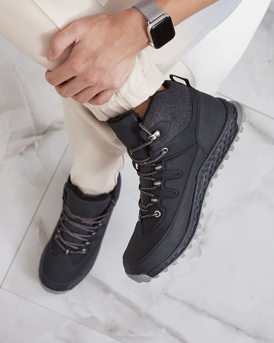 Royalfashion Herren Trapper in schwarz Jekouia