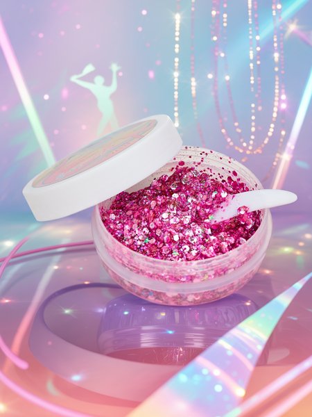 Glitzer-Gel zur Gesichtdekoration in Pink