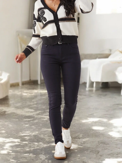 Royalfashion Damen Baumwoll Skinny Jeans