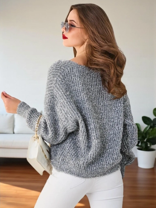 Royalfashion Жіночий светр з блискучою ниткою