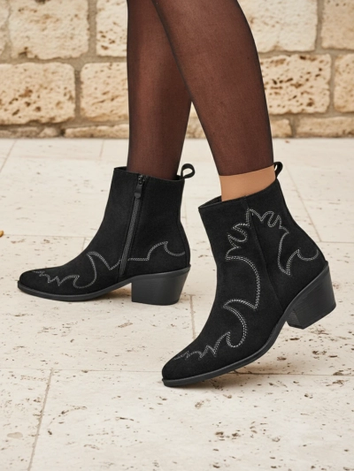 Velvet Ash Damen Cowboystiefel – mit Absatz