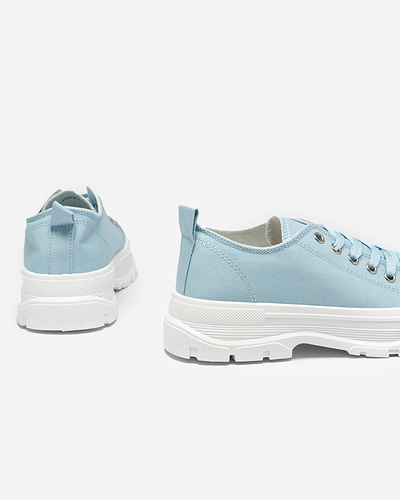 Blaue Damen-Sneaker mit höherer Sohle Mytiko - Footwear