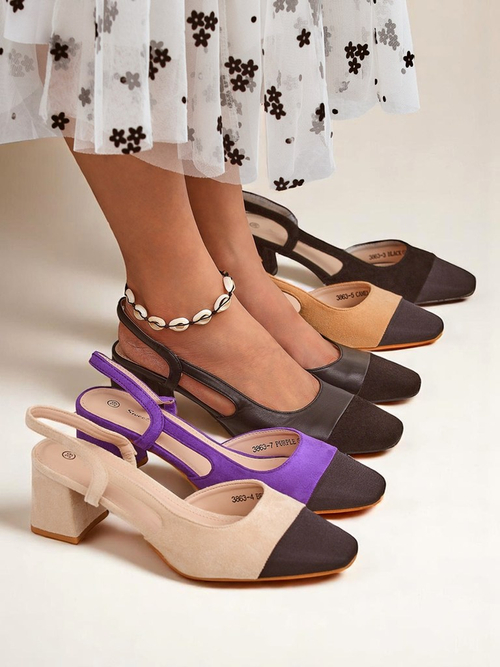 Royalfashion Жіночі туфлі-човники на низькому каблуці з декоративним носком Eleganzo