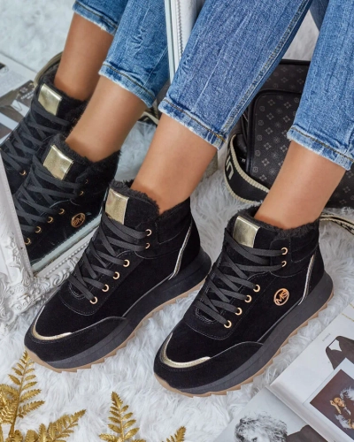 Royalfashion Warmed women's sneakers with fur Casill