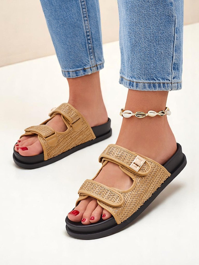 Royalfashion Damenslipper-Sandalen mit Flechtdetail Delibeli