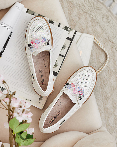 Royalfashion Mokassins mit bunten Steinen Restea