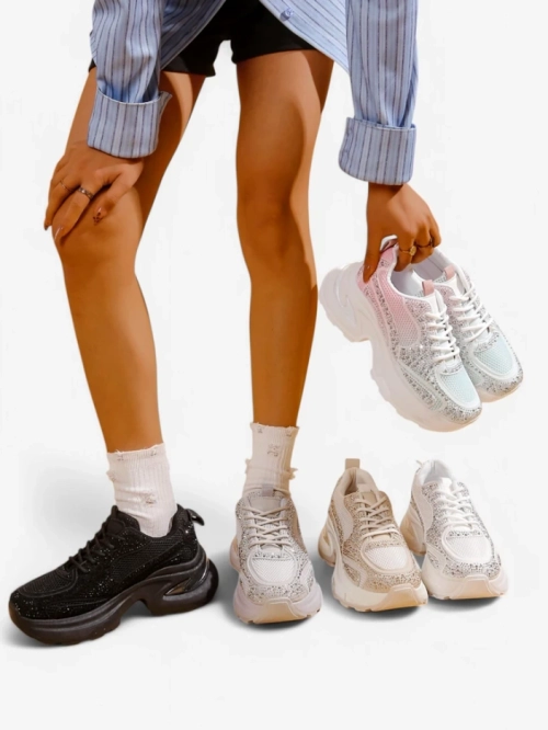 Royalfashion Женские Спортивные Кроссовки с Р rhinestones Bloss