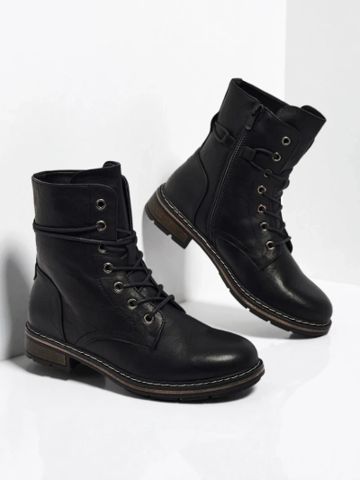 Öko-Leder Schnürstiefeletten Damen Ravonna